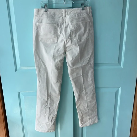 Talbots Simply Flattering 5-Pocket White Corduroys - Picture 3 of 3